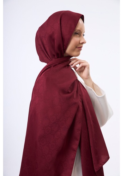 Mirsoy Scarf Mir Modern Desen Şal Bordo