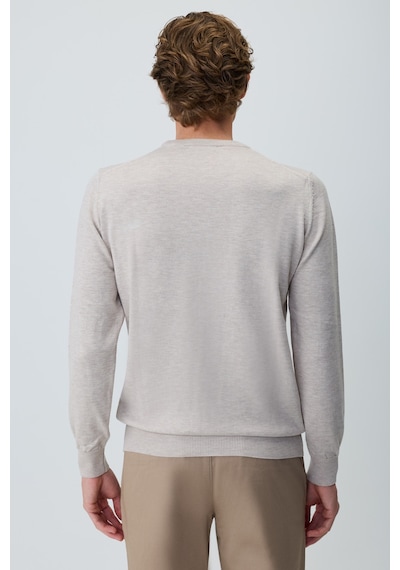 Morven Erkek Bej Basic Bisiklet Yaka Triko 27kc017005653 Bej