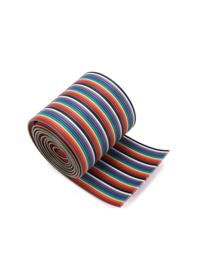 Alkatronik 40 Pin Rainbow Ribbon Idc Kablo 1 Metre 10 Renk Dupont Kablo Flat Standart