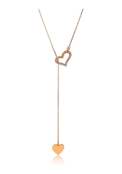 Kuyumcudukkani Kalp Sallantılı Şal Kolye-37231-r Rose Gold