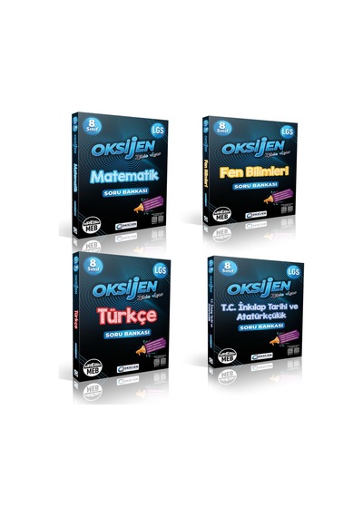 Oksijen Yayınları 8.Sınıf Matematik Fen Türkçe Inkılap S.B Set