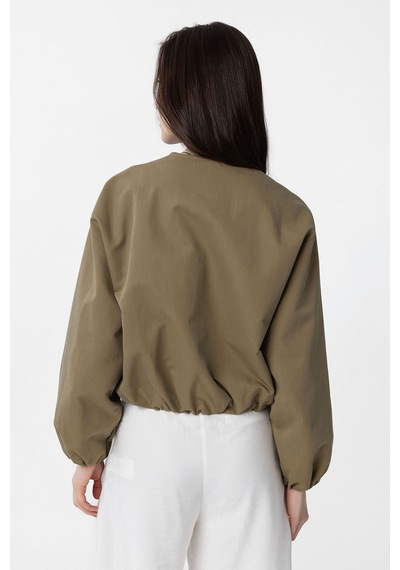 Antioch Crop Kadın Bomber Mont Haki