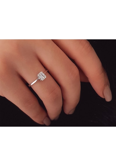 Sirius F Renk 0,17 Karat Baget Pırlanta Yüzük 0823R0125