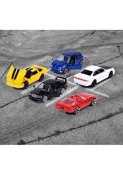 Majorette, 212052021, Majorette Youngster 90s 5 Li Araç Seti, Die-cast Metal , 7,5 Cm, Açılabilir Parçalar, Lisanslı, Serbest Tekerlekli