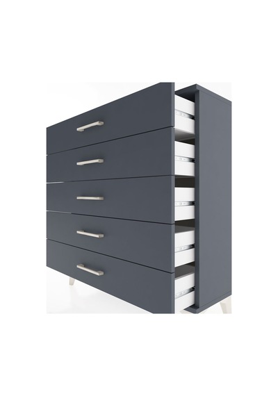Arges Şifonyer 5 Çekmeceli 88x30x96 Antrasit-antrasit Antrasit
