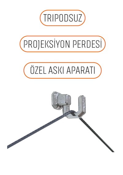 En200cm Boy115cm Projeksiyon Perdesi Duvar Askılı Taşınabilir