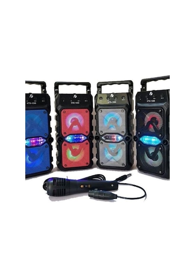 KTS-1096 FM Bluetooth Hoparlör + Karaoke Mikrofon