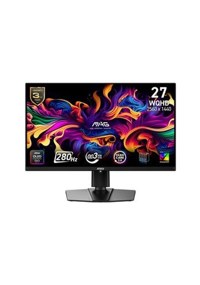 Msi 27" Mag 274qp Qd-oled X24 240hz 0.03ms Hdmı Dp Premium Hdr Pivot Wqhd Qd-oled Gaming Monitör