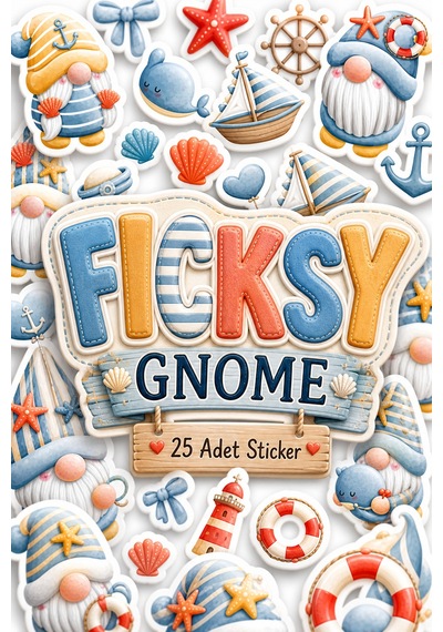 Sevimli Denizci Cücesi Sticker Seti - 25 Adet Etiket Çıkartma Diğer