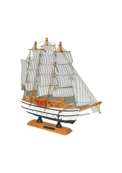 Monalisa Home 32 Cm Uzunlukta Ahşap Yelkenli Maket Gemi