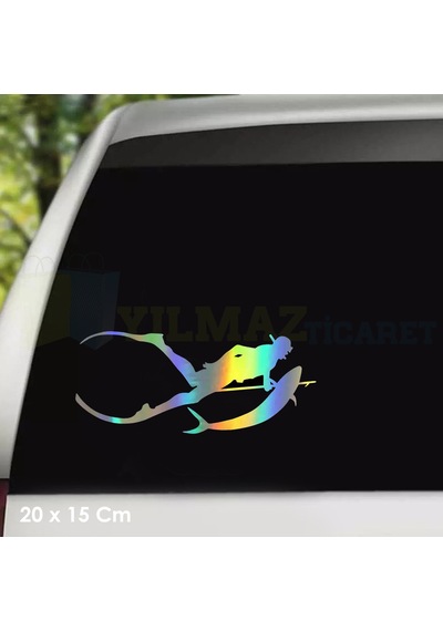 Dalgıç Scuba Diving Hologram Oto Sticker Araba Etiket Yapıştırma