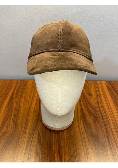 Hamze %100 Süet Deri Erkek Kışlık Cap Şapka Camel