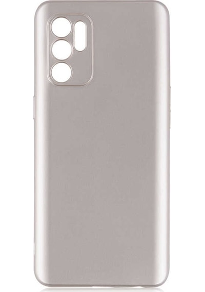 Noktaks - Oppo Uyumlu Oppo Reno 6 4g - Kılıf Mat Renkli Esnek Premier Silikon Kapak - Gold