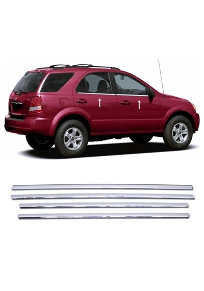 Kia Sorento 2002-2009 Arası Krom Cam Çıta 4 Parça P.çelik