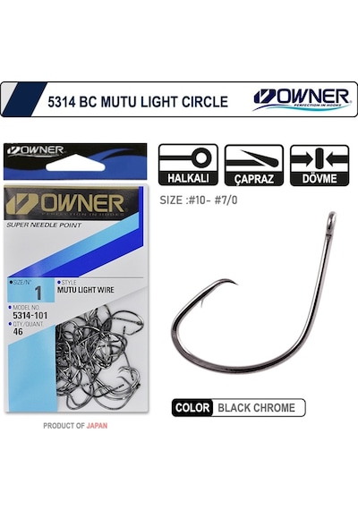 Owner 5314 Mutu Light Black Chrome İğne2-0