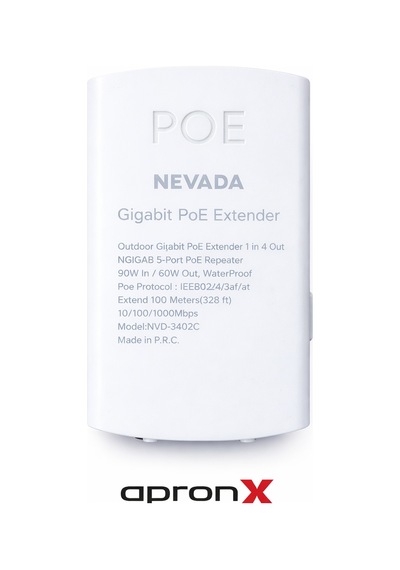 Nvd-3402c 1 In 4 Gigabit Out Poe Repeater Extender Waterproof