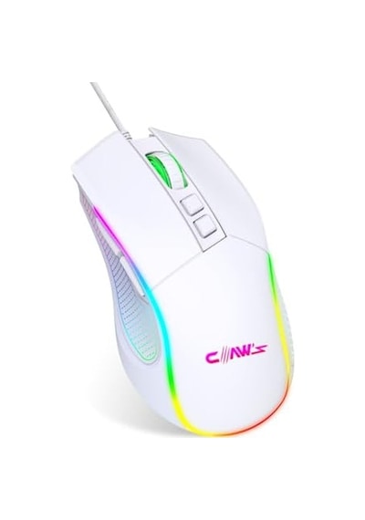 Crossfire V1 12800 Dpi Makro Yazılımlı Chromatic Rgb Gaming Mouse - Beyaz Açık Beyaz