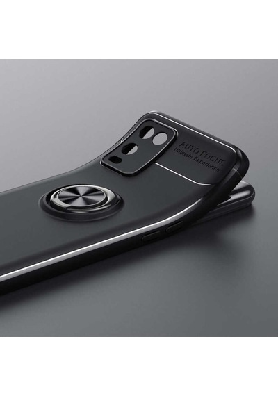 Oppo A54 4G Kılıf Zore Ravel Yüzüklü Silikon Kılıf