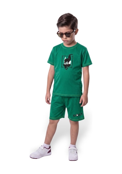 Minik Motion 2'li Set Kısa Kollu Tshirt Ve Şortlu Çocuk Minikmotion Alt Üst Takım Siyah-yeşil Minik Motion 2'li Set Kısa Kollu Tshirt Ve Şortlu Çocuk Minikmotion Alt Üst Takım Siyah-yeşil