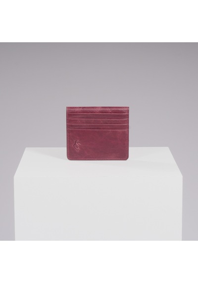 Deerderi London Vintage Deri Kartlık Bordo