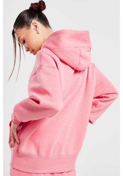 Nike Sportswear Phoenix Fleece Oversized Hoodie Full Zip Bol Kesim Kapüşonlu Kadın Sweatshirt Pembe Pembe