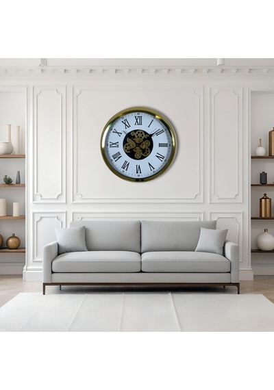 Aurelius Gold 60 Cm Çarklı Duvar Saati Çok Renkli
