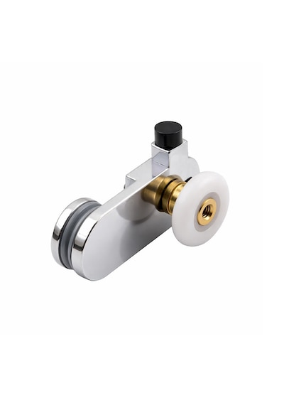 Ayrıntıshop Bir Sabit İki Çalışır Duşakabin Metal Tekerlek 1 Adet Krom