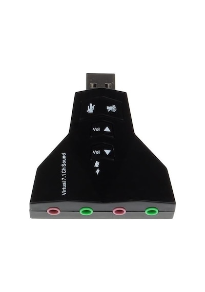 7 Kanal Mikrofon Destekli Çift Girişli Çevirici Harici Usb Ses Kartı