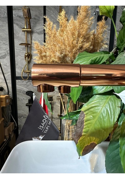 İsaoğlu Yapı Bronz Mutfak Bataryası Arıtmalı Evye Musluğu Bakır Bronz Armatür Arıtıcılı Bakır