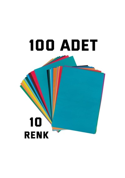 100 Adet A4 Elişi Kağıdı Karışık Renk