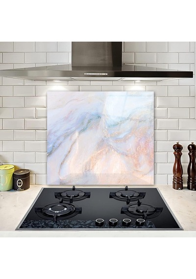 Decorıta Supreme Mermer Görünümlü / Cam Ocak Arkası Koruyucu 52cm X 60cm