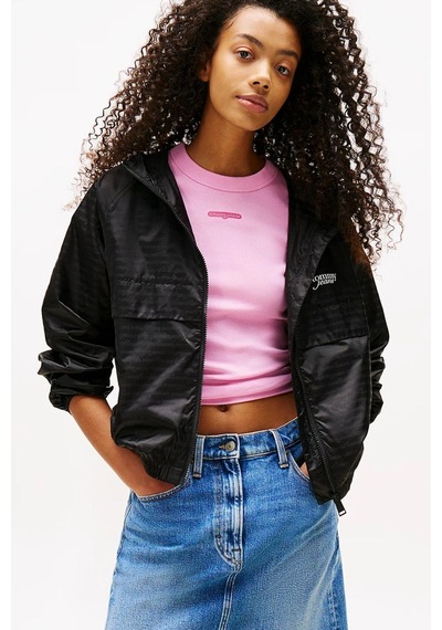Tommy Jeans Script Kadın Siyah Yağmurluk Dw0dw20952bds-9049 Siyah
