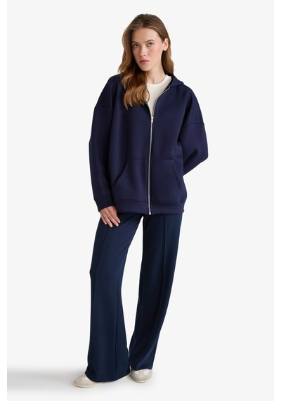 Defacto Relax Fit Normal Bel Düz Paça Modal Pantolon G2912ax25aunv245 Lacivert