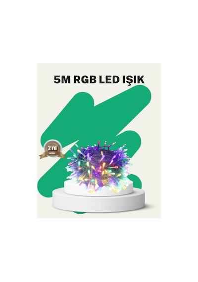 50 Li Led Şeffaf Kablolu 5 M Aydınlatma Işık Süsleme Led Diğer