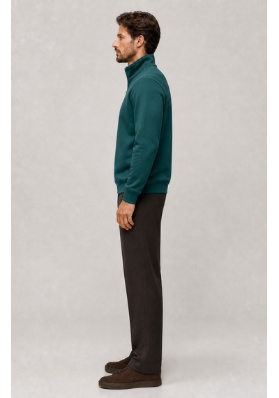 Redline Runi Basic Regular Fit Pamuklu Kışlık Sweatshirt Nefti