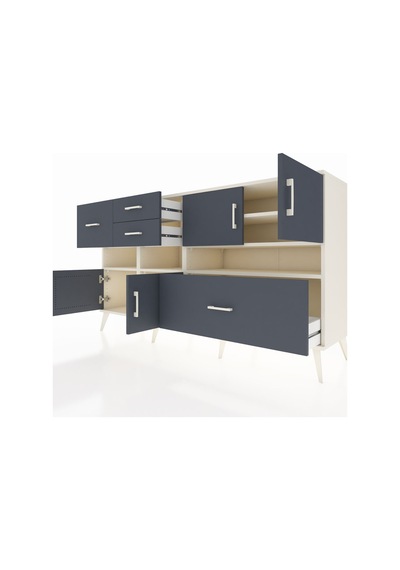 Hyperion Konsol 5 Raflı 4 Çekmeceli 4 Kapaklı 176x44x99 Aytaşı-an Aytaşı-antrasit Hyperion Konsol 5 Raflı 4 Çekmeceli 4 Kapaklı 176x44x99 Aytaşı-an Aytaşı-antrasit