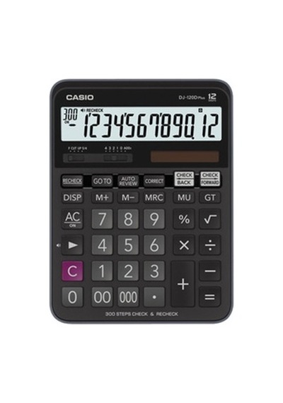 12 Haneli Masaüstü Hesap Makinesi, Dj-120d Plus 124-Pembe