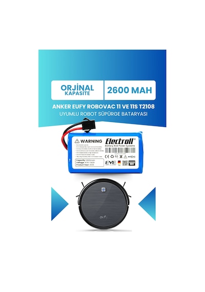 Anker Eufy Robovac 11s T2108 2.600mah Pil Robot Süpürge Batarya