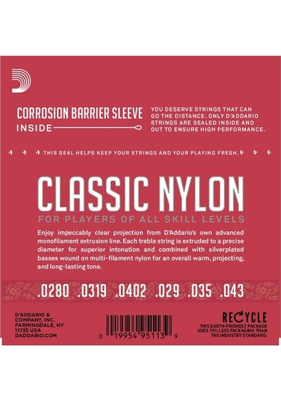 D'addario Ej27N Klasik Gitar Tel Seti 4/4 . Sılverplated Wound