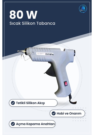 Sıcak Silikon Tabancası 80 W Hobi Onarım El İşi Tamir Yapıştırma