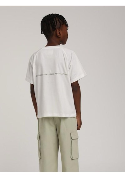 Escabel Erkek Çocuk Pamuklu Baskılı Tshirt-15604 Beyaz