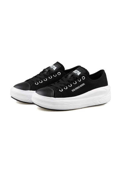 U.S. Polo Assn. Uspa Cleme 2Fx Siyah Kadın Yüksek Taban Sneaker Spor Ayakkabı V8-Siyah