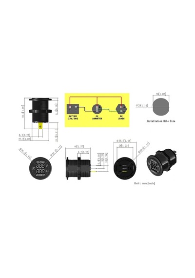 Ic-231e Pano Uçlu Volt-ampermetre 28mm