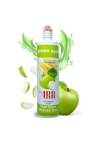 4rr Yeşil Elma Meyve Püresi Doğal, Katkısız, Yoğun Aromalı, 750 Ml