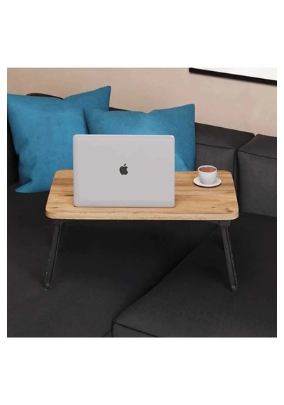 Laptop Masası Seyyar Kahvaltı Masası Katlanır Çalışma Sehpası Ahşap