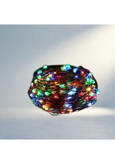 Dekoratif Pilli Rgb Led Işık 5 Metre İç Ve Dış Mekan Aydınlatması .