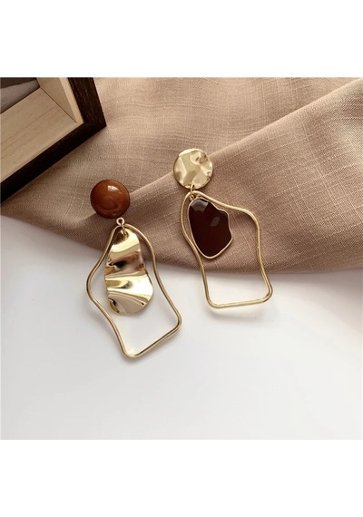 Girift Vintage Ceris Gold Retro Tarz Su Damlası Küpe Gold