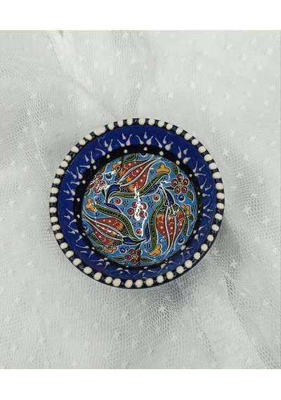 Çini 8 Cm Çerezlik Kase Sosluk Sunumluk Kahvaltılık Çok Renkli