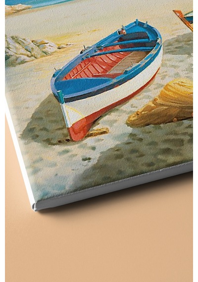 Webstyle Sayılarla Boyama Seti Kasnaklı Terkedilmiş Kayıklar 60 X 75 Cm