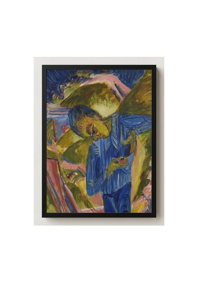 Modern Sanat Kirchner Şekerlemeli Oğlan Çerçevesiz Poster 21x30 Cm A4 Tablo Modern Sanat
